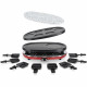 HKoeNIG RP418 - Appareil a Raclette 4 en 1 - 8 personnes - 6 mini crepes - Grill - Température réglable - 1500W  - Plaques am…