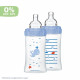 Dodie Biberon Sensation+ Anti-Coliques +0m Baleine Lot de 2 x 270ml