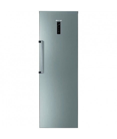 BRANDT BFL862YNX Réfrigérateur 1 porte - 355 L - Froid ventilé - L59,5 x H185 cm - Inox