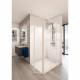 Paroi de douche AURYS Baleares Atelier 3 Blanc - Verre Timeless 8mm trempé by Saint-Gobain - L.120cm x H.198cm