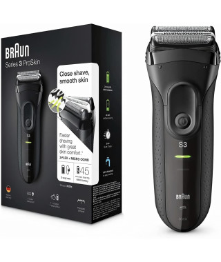 Rasoir électrique BRAUN Series 3 ProSkin 3020s - sans fil - 45 mn -