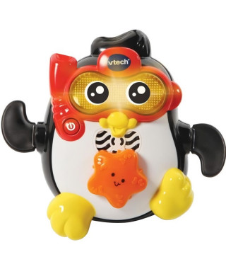 Jouet de Bain interactif VTECH BABY - Gédéon, Champion de Natation - Pingouin Nageur pour Bébé des 1 an