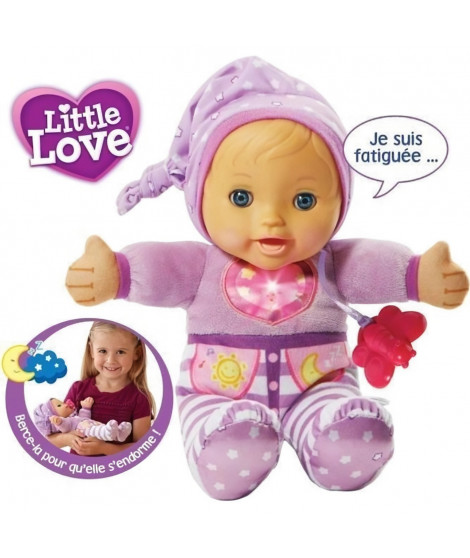 VTECH - Little Love - Mon Bébé a Bercer - Poupée Interactive Rose - Des 12 mois