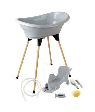 THERMOBABY Pack baignoire VASCO 7 En 1 Gris Charme - Fabriqué en France