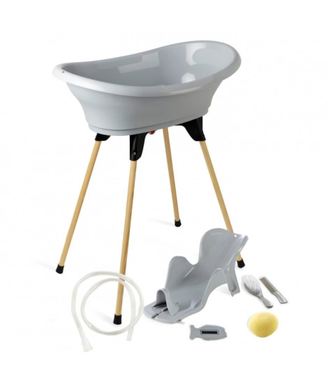 THERMOBABY Pack baignoire VASCO 7 En 1 Gris Charme - Fabriqué en France