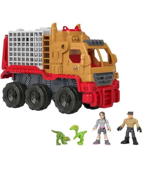 Fisher-Price Imaginext - Jurassic World La Colo du Crétacé, Camion de Capture et Yaz - Figurine Dinosaure - Des 3 ans