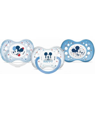 DODIE Lot de 3 Sucettes Anatomiques Mickey Jour et Nuit +18 Mois X3