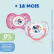 DODIE SUCETTES Lot de 3 Sucettes Anatomiques  Minnie - Jour Et Nuit +18 Mois