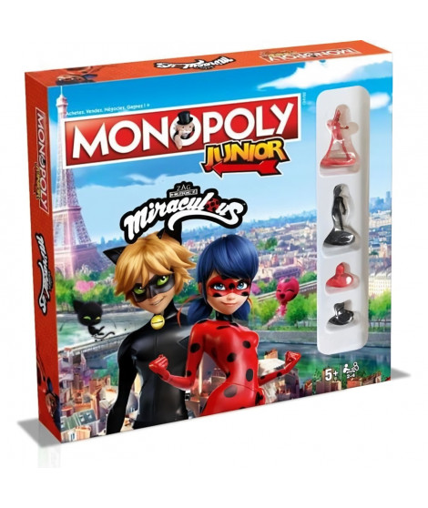 MONOPOLY JUNIOR - Miraculous Ladybug - Jeu de société - Version française