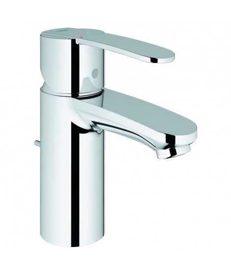 Mitigeur monocommande Lavabo GROHE - Taille S - Robinet mitigeur mécanique lavabo - Gris chromé - Economie d'eau