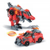 VTECH - Switch & Go Dinos - Warrior, Super Vélociraptor - Enfant - Rouge et gris - Mixte