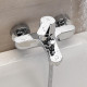 GROHE Mitigeur monocommande bain douche Get, montage mural, raccord fileté pour flexible en 1/2, rosaces métal incluses, 3288…