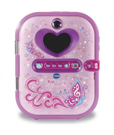 Agenda électronique VTECH Kidisecrets Selfie Music Rose avec lecteur MP3 pour filles de 6 a 12 ans