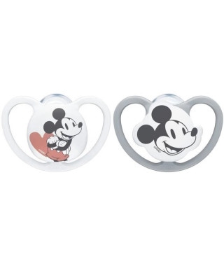 NUK Lot 2 sucettes SPACE Mickey - 18-36 mois