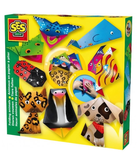 SES CREATIVE Set de création animaux en papier a plier - 9 animaux