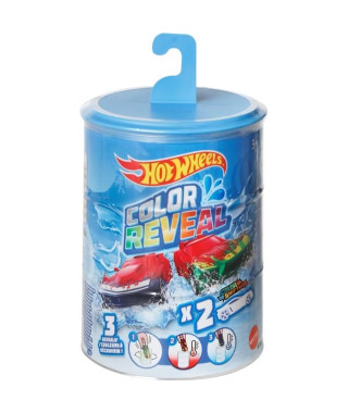 Hot Wheels - Pack 2 véhicules Color Reveal - Petite Voiture - Des 3 ans