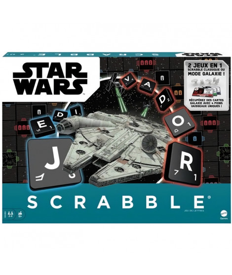 Mattel Games - Scrabble Star Wars - Jeu de société et de lettres - 2 a 4 joueurs - Des 10 ans