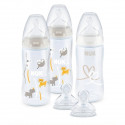 NUK Coffret biberons FC+ - Temperature Control - 3 biberons + 2 tétines