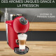 KRUPS Machine a café, Cafetiere espresso, Compact, Fonction XL, Multi-boissons, Genio S Plus rouge YY4444FD