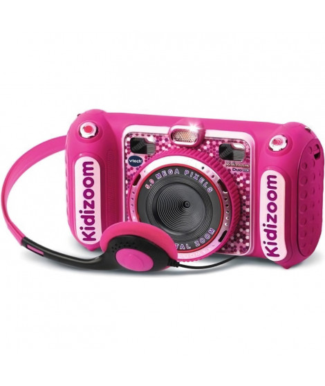 Appareil photo enfant - VTECH - Kidizoom Duo DX Rose - 75 filtres dynamiques - 5 jeux en réalité augmentée