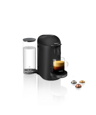 Machine a Café NESPRESSO KRUPS VERTUO PLUS Noir Mat Cafetiere a capsules espresso YY3922FD