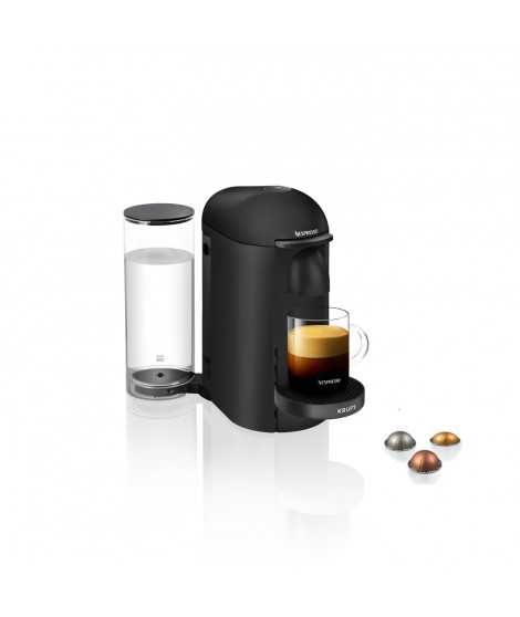 Machine a Café NESPRESSO KRUPS VERTUO PLUS Noir Mat Cafetiere a capsules espresso YY3922FD