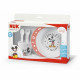 NUK Coffret vaisselle micro-ondable Mickey - Assiette + couverts + gobelet