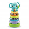 VTECH BABY - Play Green - Nino, Éléphanteau Empilo 3 en 1 (Plastique Bio Sourcé)