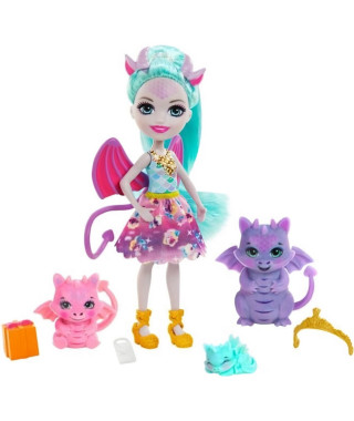 Enchantimals - Poupée Deanna Dragon 15 cm et Dragons - Des 4 ans