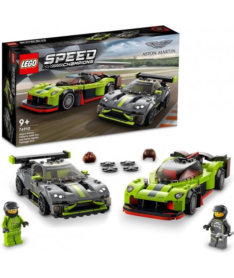 LEGO 76910 Speed Champions Aston Martin Valkyrie AMR Pro & Vantage GT3, 2 Modeles de Voitures de Course, Jouet Pour Enfants