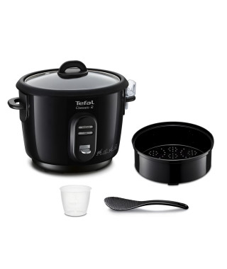 TEFAL Cuiseur a riz, Cuve 3 L antiadhésive, Capacité 900 g de riz, Cuiseur vapeur, Maintien au chaud, Classic 2 RK102811