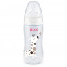 NUK Biberon Serenity+ - Col large - Contrôle de température - 300 ml - 0-6 mois - Girafe
