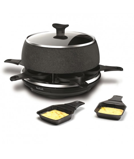 TEFAL Appareil a raclette, 6 personnes, Compact, Rangement facile, Livre de recettes inclus, Fabriqué en France RE12C812