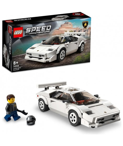 LEGO 76908 Speed Champions Lamborghini Countach, Jouet modele de Voiture de Course Pour les Enfants de 8 Ans et Plus