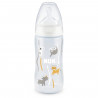 NUK Biberon Serenity+ - Col large - Contrôle de température - 300 ml - 0-6 mois - Koala