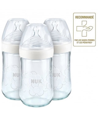 NUK Set 3 biberons Nature Sense Verre