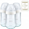 NUK Set 3 biberons Nature Sense Verre