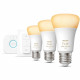 PHILIPS Hue White Ambiance Kit de démarrage ampoule LED connectée - E27 x3 et télécommande Hue