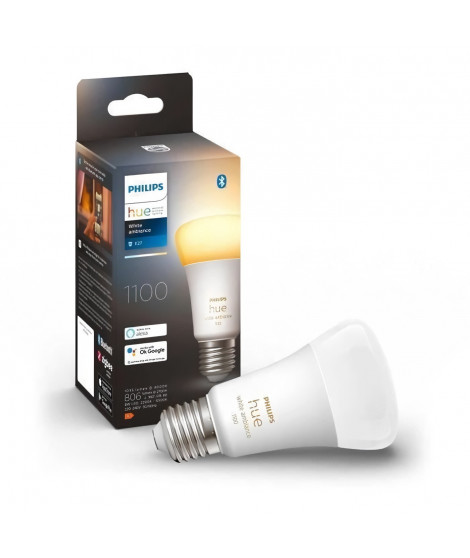 PHILIPS Hue White Ambiance - Ampoule LED connectée E27 - 9,5W Equivalent 75W - Compatible Bluetooth