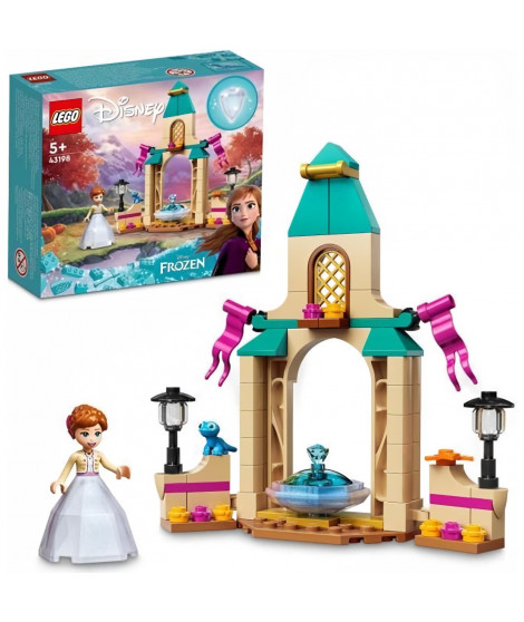 LEGO 43198 Disney La Cour du Château d'Anna, Jouet de Construction pour Enfants avec Mini-Poupée Reine des Neiges 2 et Robe D…
