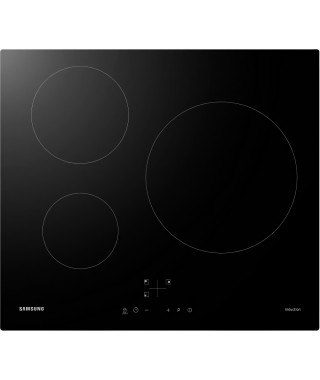 Plaque de cuisson induction - SAMSUNG - 3 zones - L59 x P57 cm - NZ63M3NM1BB/UR - 7200 W - Revetement verre - Noir