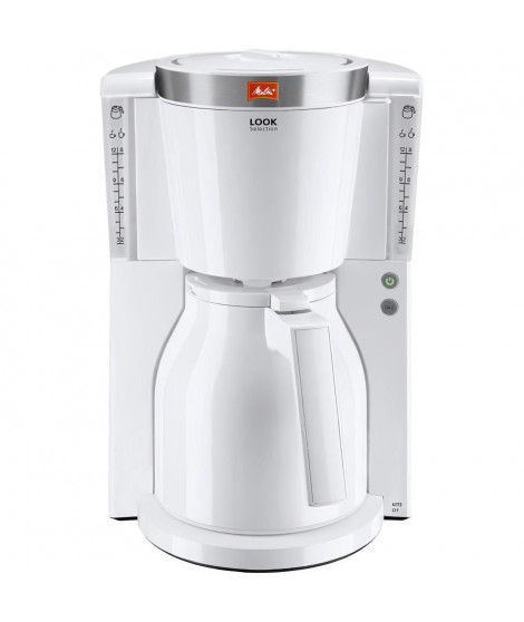 MELITTA 1011-11 Cafetiere Look IV Therm Selection 1011-11 Blanc/Acier Brossé