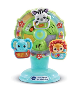 VTECH BABY - La Grande Roue des Baby Loulous - Roue musicale avec ventouse anti-chute - Vert/Multicolore