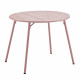 Table de jardin ronde - Rose - Métal - D 90 x 73 cm