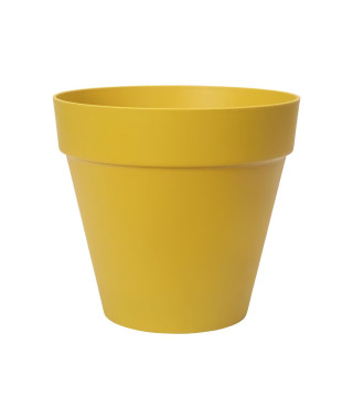 ELHO Pot de fleurs rond Loft Urban 25 - Extérieur - Ø 24,5 x H 22,2 cm - Jaune ocre