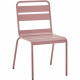 Lot de 2 chaises de jardin - Acier - Rose