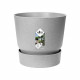 ELHO Pot de fleurs rond Greenville 25 - Extérieur - Ø 24,48 x H 23,31 cm - Gris béton vivant
