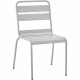 Lot de 2 chaises de jardin - Acier - Gris