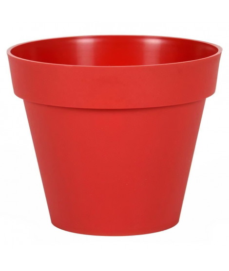 EDA Pot de fleur rond Toscane - Ø 30 x H 26 cm - 10 L - Rouge rubis