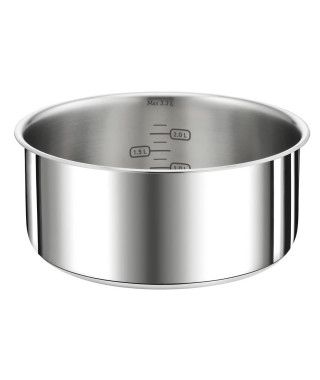 TEFAL L8982904 INGENIO PREFERENCE Casserole 18 cm, inox, poignée vendue séparément, tous feux dont induction